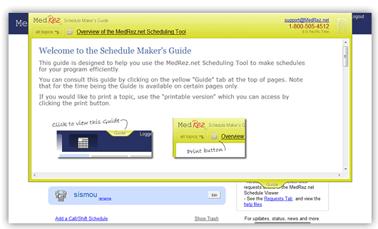 MedRez.net Schedule Maker's Guide